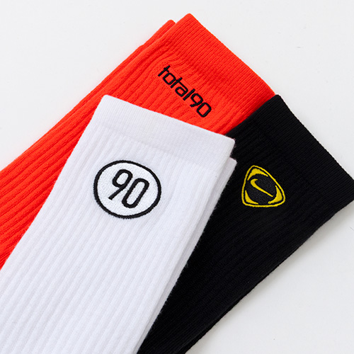 TOTAL 90 エブリデイ クッションド クルー ソックス 3足組