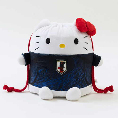 サンリオ ハローキティ おすわり巾着サッカー日本代表Ver.