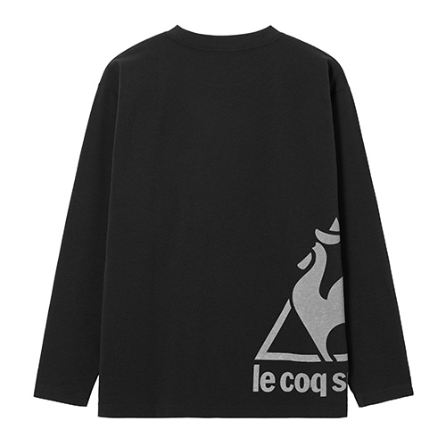 コットンライクポリエステルビッグロゴ長袖Tシャツ