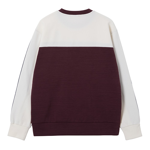 ハーフゲージニットクルーネックスウェット