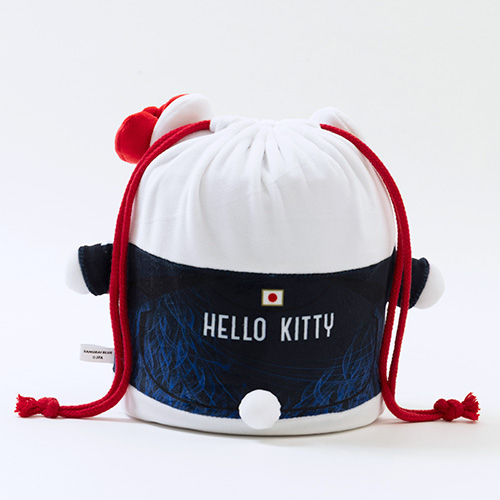 サンリオ ハローキティ おすわり巾着サッカー日本代表Ver.