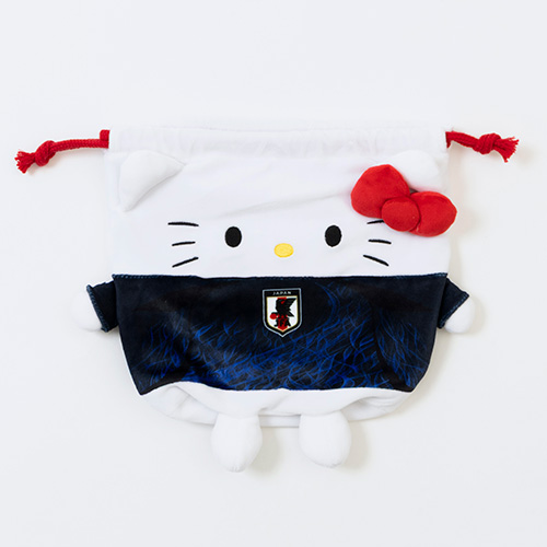 サンリオ ハローキティ おすわり巾着サッカー日本代表Ver.