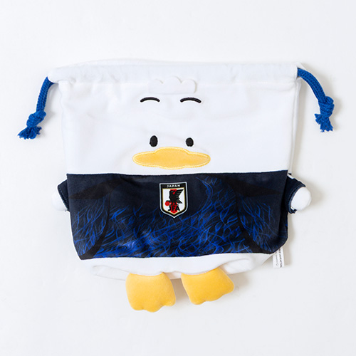 サンリオ あひるのペックル おすわり巾着サッカー日本代表Ver.