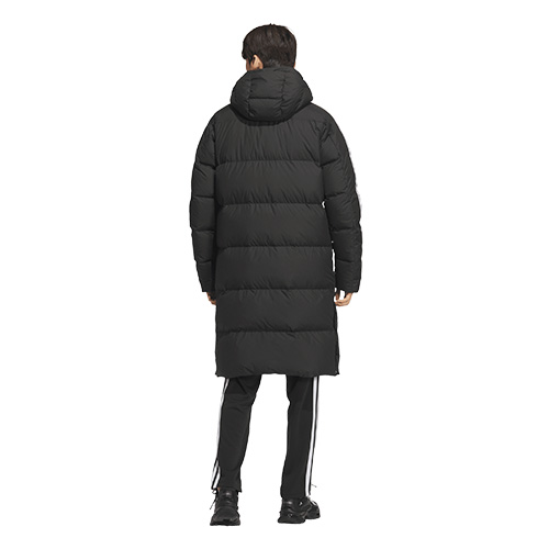 スリーストライプ ロングダウンコート