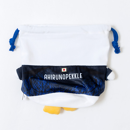 サンリオ あひるのペックル おすわり巾着サッカー日本代表Ver.