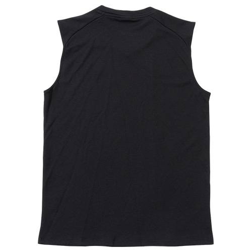 Black Out ポリワッフルノースリーブシャツ