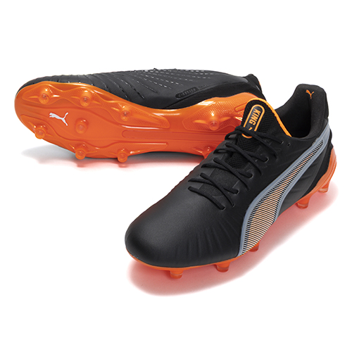 Puma King サッカーシューズ スパイク ブラック/オレンジ PUMAウルトラにブラックの新色 & PUMAキングにも新色が登場