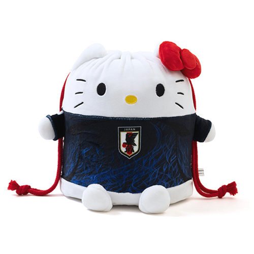 サンリオ ハローキティ おすわり巾着サッカー日本代表Ver.