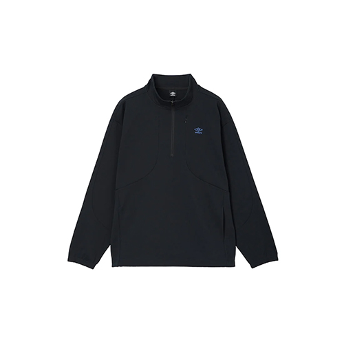 AWAY DAYS ハーフジップウーブントップ